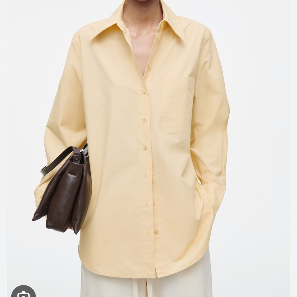 COS Yellow Collared Button Down Shirt